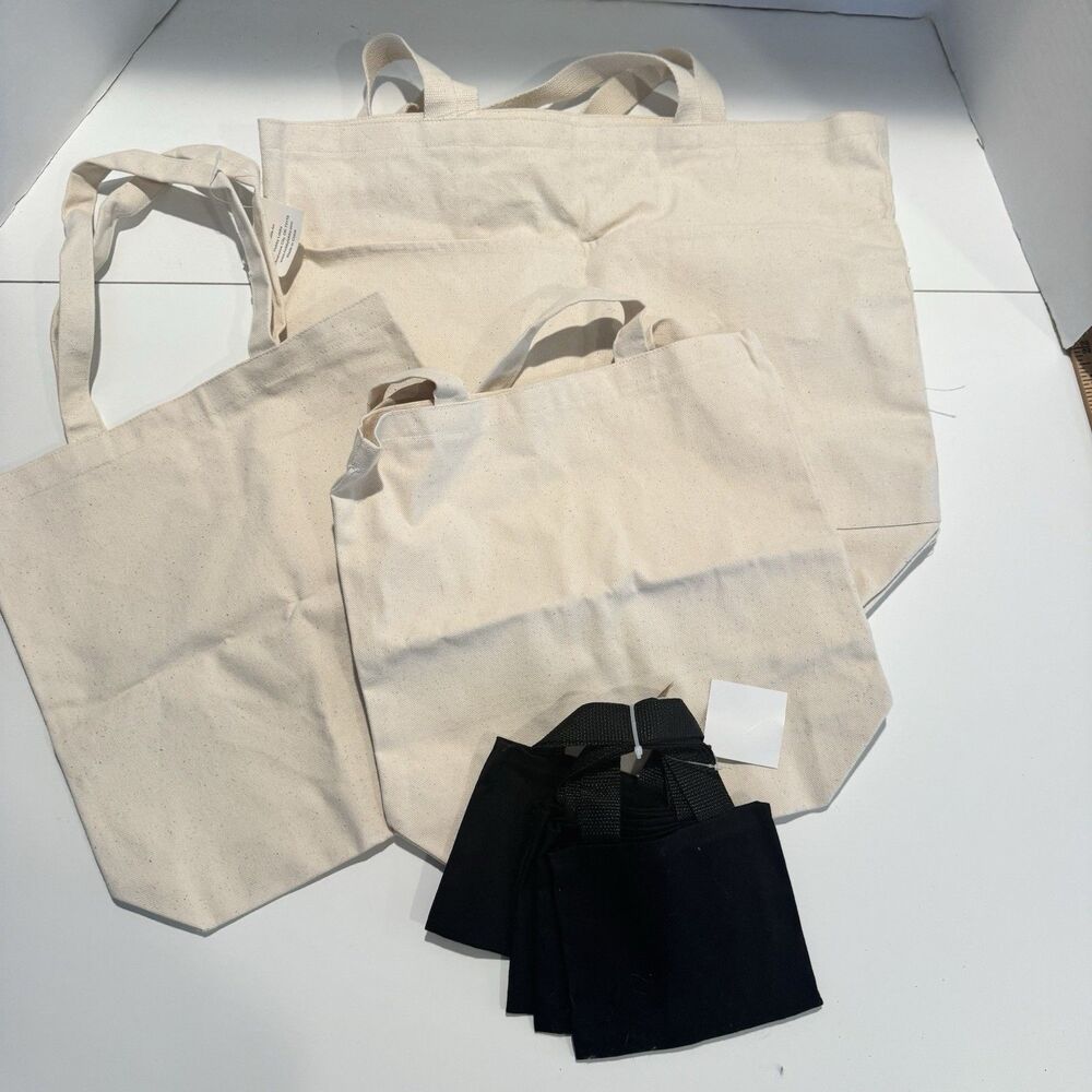 Bundle Of Blank Tote Bags 7 Bags New Great For Your Designs Iron Ons Embroidery